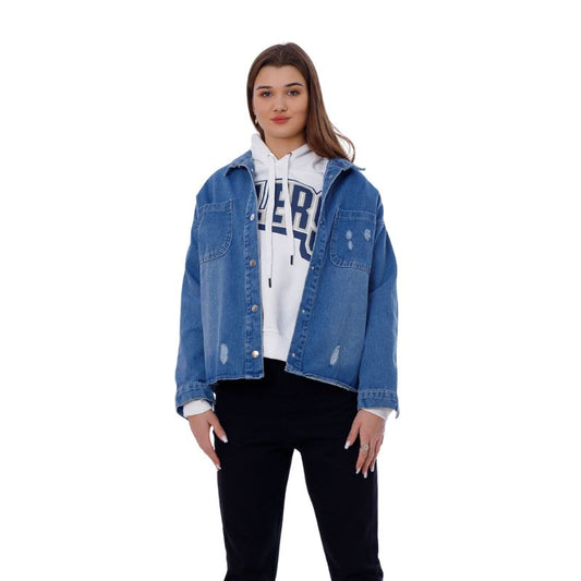 Jeans Jacket Oversized Boyfriend Medium Blue OJ-524B