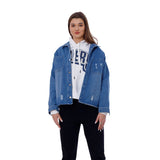 Jeans Jacket Oversized Boyfriend Medium Blue OJ-524B