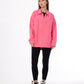 Gabardine Jacket With Pockets Front Buttons Pink Color OJ-512P