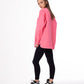 Gabardine Jacket With Pockets Front Buttons Pink Color OJ-512P