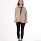 Gabardine Jacket With Pockets Front Buttons Beige Color OJ-512CR