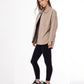 Gabardine Jacket With Pockets Front Buttons Beige Color OJ-512CR