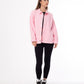 Gabardine Jacket With Pockets Front Buttons Rose Color OJ-512R