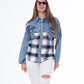 Caro Jeans Shirt Black and White MT-034B