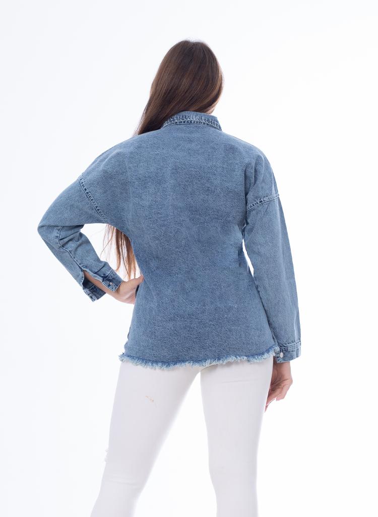 Caro Jeans Shirt Black and White MT-034B