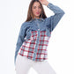 Caro Jeans Shirt Red and White MT-034R