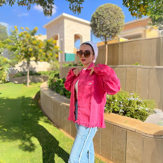 Gabartine Short Jacket Pink OJ-520P