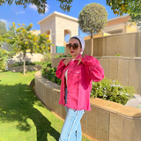 Gabartine Short Jacket Pink OJ-520P