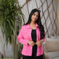 Gabardine Jacket With Strass Pink Color OJS-512P
