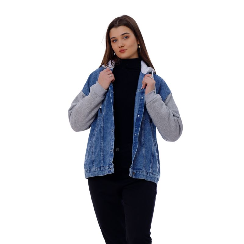 Jeans Jacket Melton Sleeves Medium Blue OJ-526
