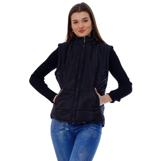Waterproof Short Vest Black Color OJ-518BL