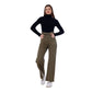 Stright Gabardine Pants Double Belts Oil Green OB-613Z
