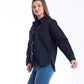 Gabardine Jacket With Strass Black Color OJS-512B