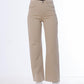 Stright Gabardine Pants Double Belts Beige OB-613BG