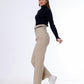 Stright Gabardine Pants Double Belts Beige OB-613BG