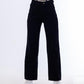 Stright Gabardine Pants Double Belt Black OB-613BK