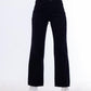 Stright Gabardine Pants Double Belt Black OB-613BK
