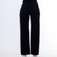 Stright Gabardine Pants Double Belt Black OB-613BK