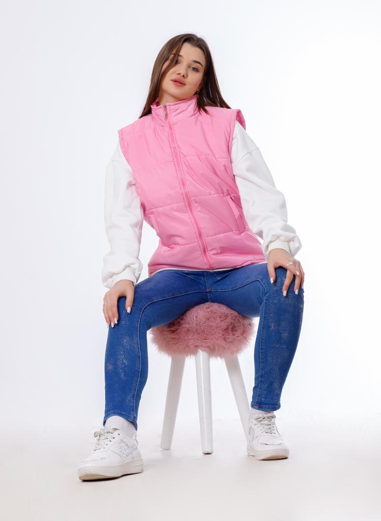 Waterproof Short Vest Pink Color OJ-518P