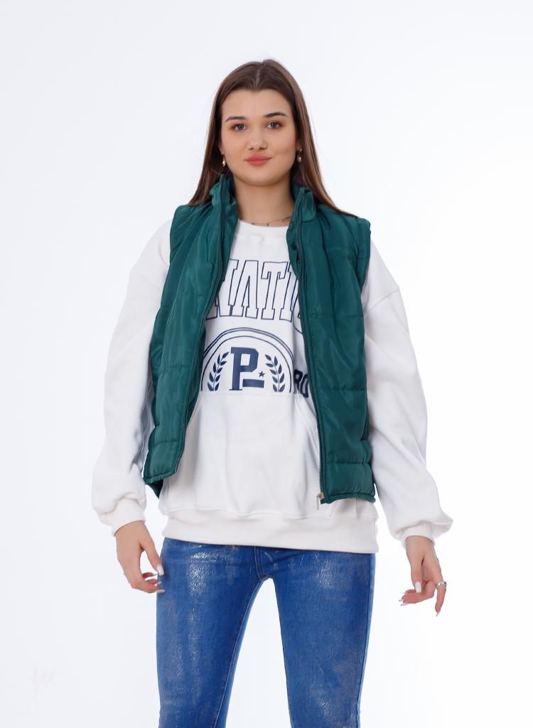 Waterproof Short Vest Dark Green Color OJ-518DG