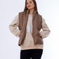 Waterproof Short Vest Brown Color OJ-518B