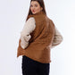 Waterproof Short Vest Brown Color OJ-518B