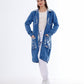 Long Jacket Mettllic Medium Blue