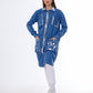 Long Jacket Mettllic Medium Blue