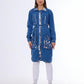 Long Jacket Mettllic Medium Blue