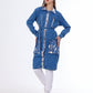 Long Jacket Mettllic Medium Blue