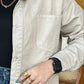 Gabardine Jacket With Strass Beige Color OJS-512BG