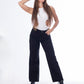 High Waist Straight Black Jeans Pants OB-350BL