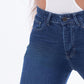 High Waist Straight Dark Blue Jeans Pants OB-350A
