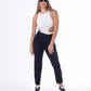MomFit Boyfriend Black Gabardine OB-275BL