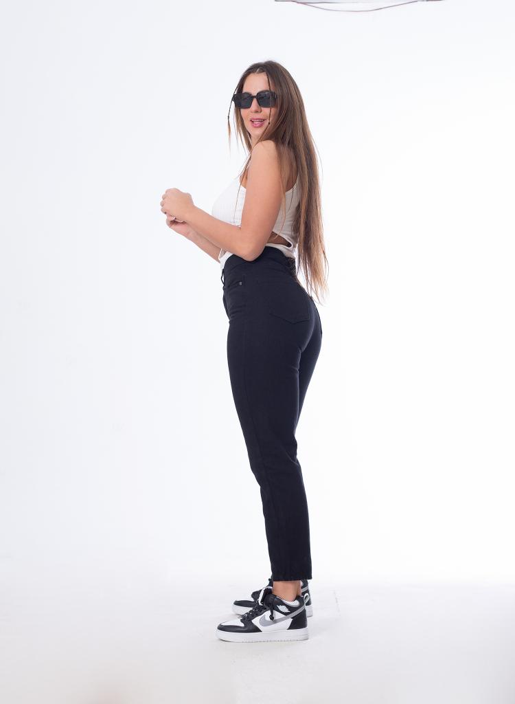 MomFit Boyfriend Black Gabardine OB-275BL