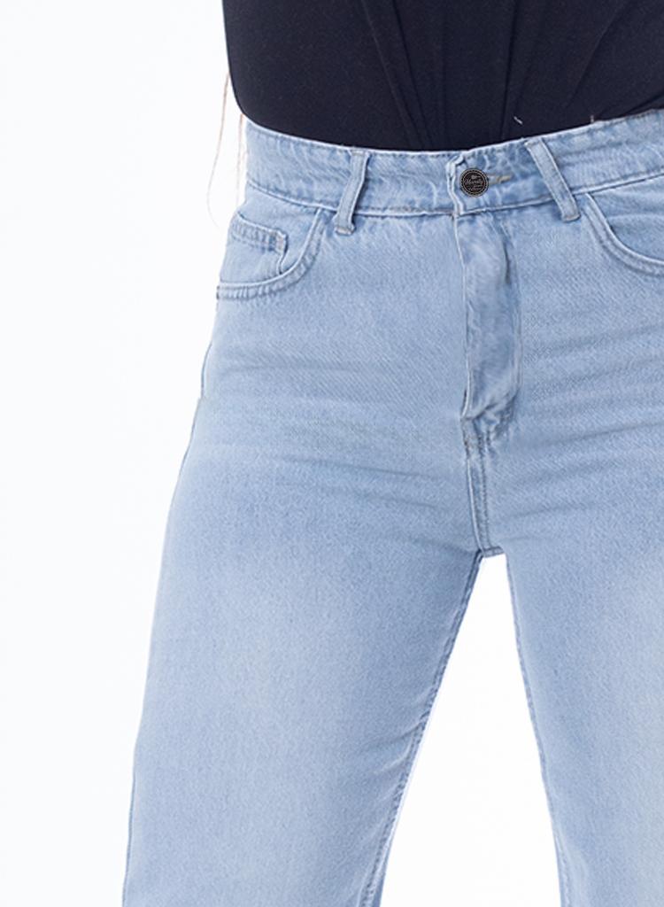 High Waist Straight Ice Blue Jeans Pants OB-350i