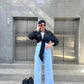 Strass Studded Jeans Pants Light Blue OBS-350C