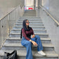Strass Studded Jeans Pants Dark Blue OBS-350A