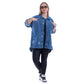 Plus Size Jeans Jacket Oversized Boyfriend Dark Blue OJ-524A