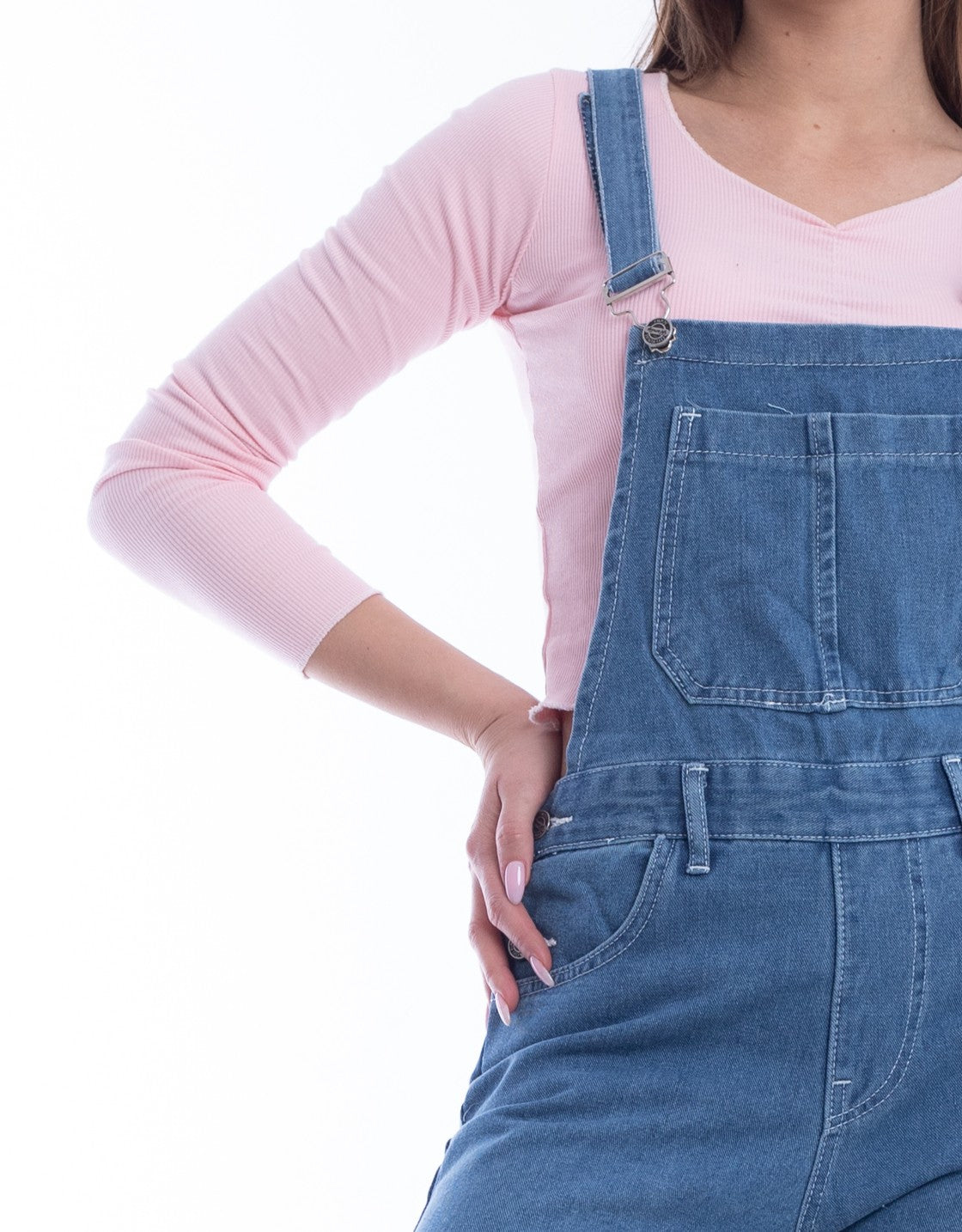 Salopet Skinny Cutting Leg Light Blue OS-101C