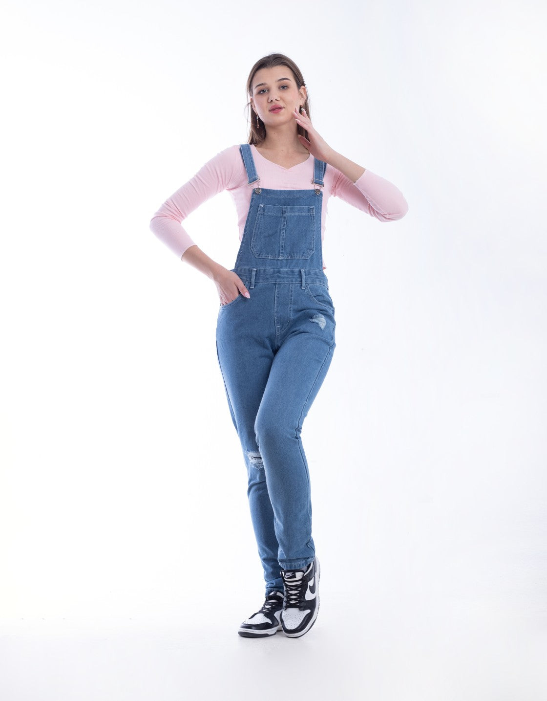 Salopet Skinny Cutting Leg Light Blue OS-101C