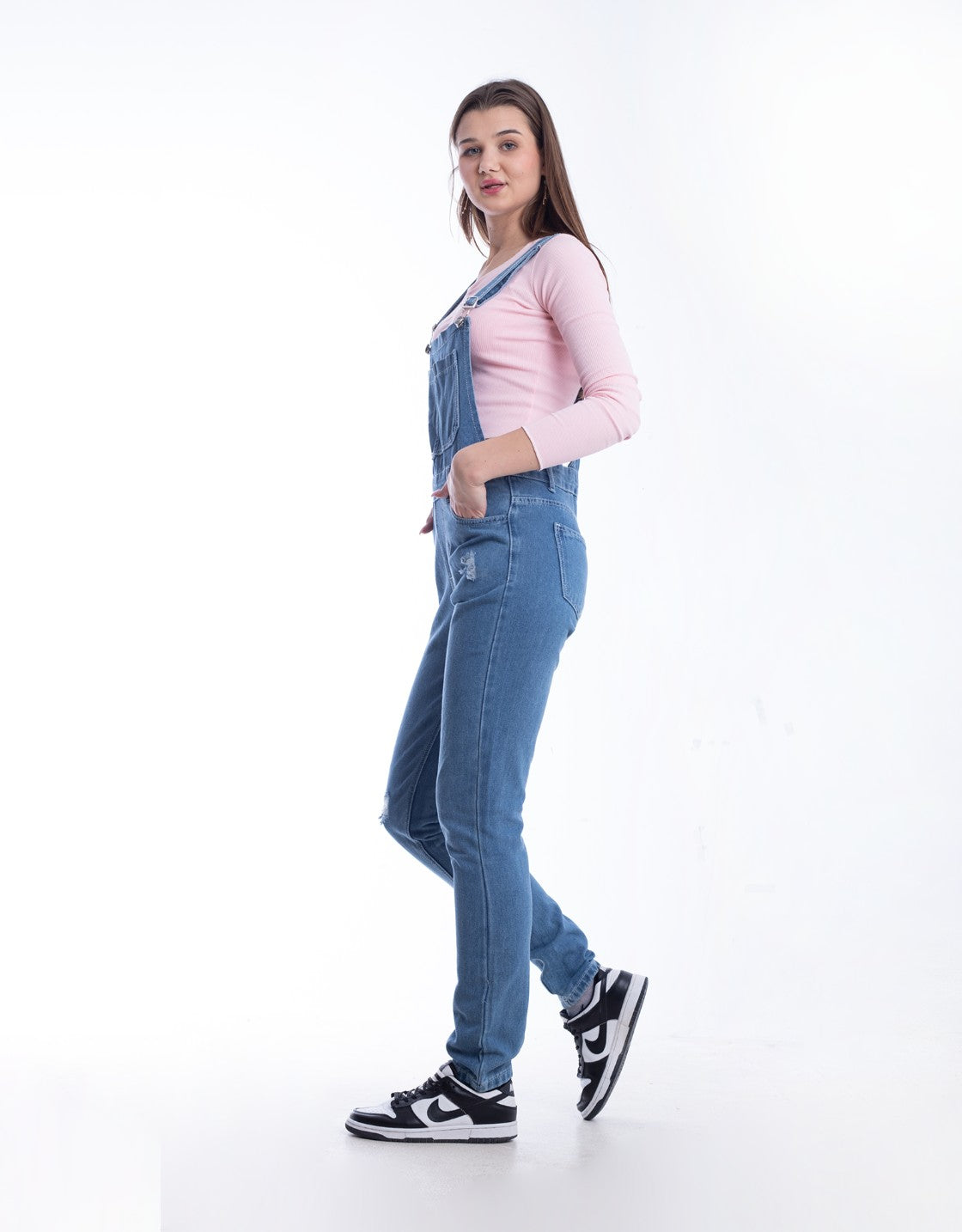 Salopet Skinny Cutting Leg Light Blue OS-101C