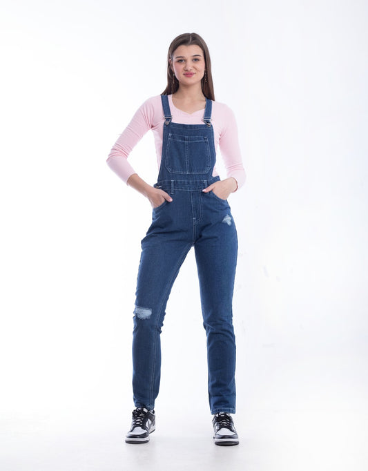 Salopet Skinny Cutting Leg Dark Blue OS-101A