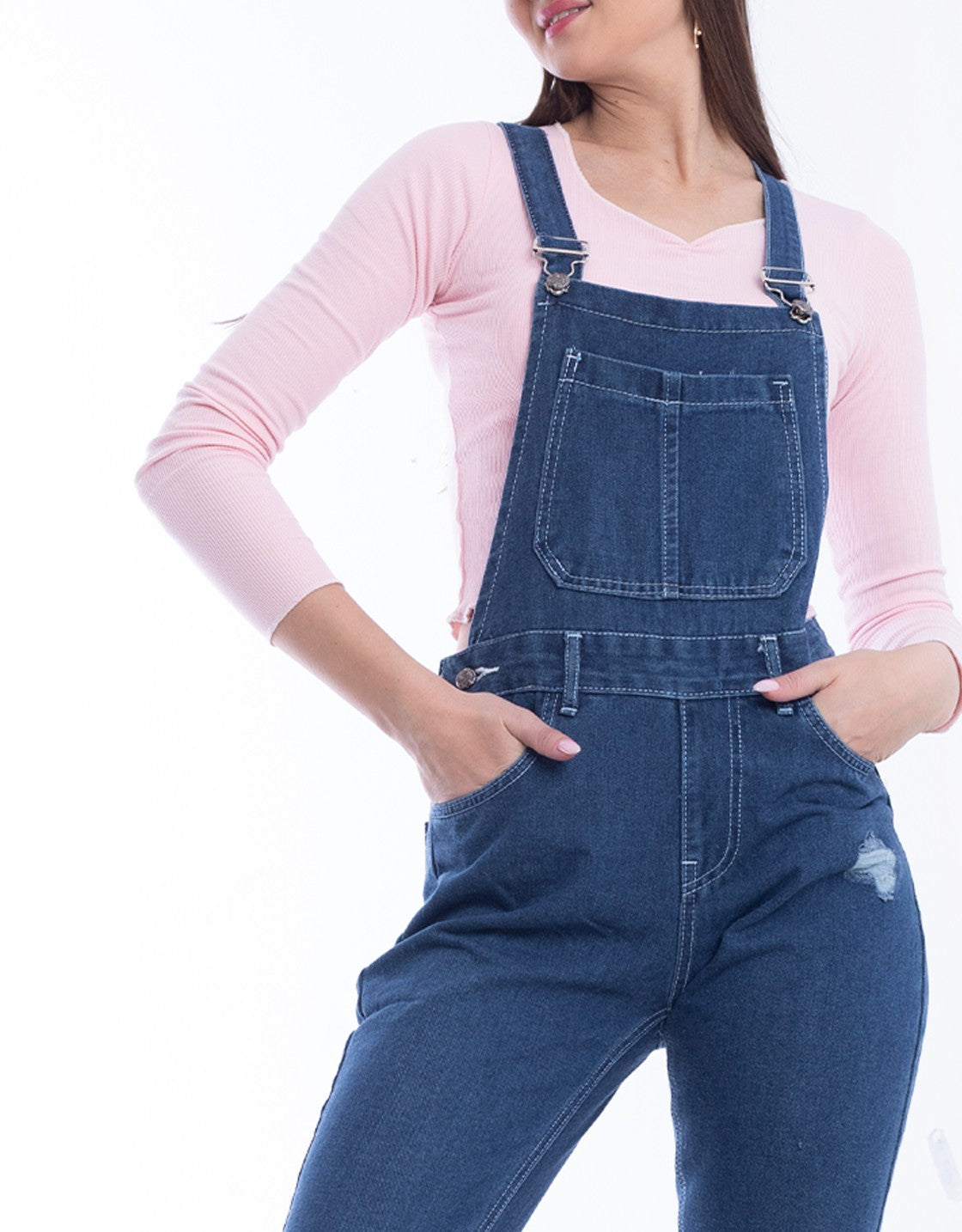 Salopet Skinny Cutting Leg Dark Blue OS-101A