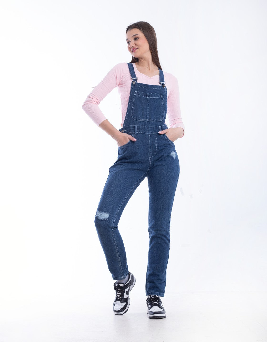 Salopet Skinny Cutting Leg Dark Blue OS-101A