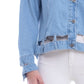 Jeans Jacket Double Belt Light Blue OJ-529C
