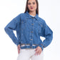 Jeans Jacket Double Belt Medium Blue OJ-529B