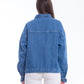 Jeans Jacket Double Belt Medium Blue OJ-529B