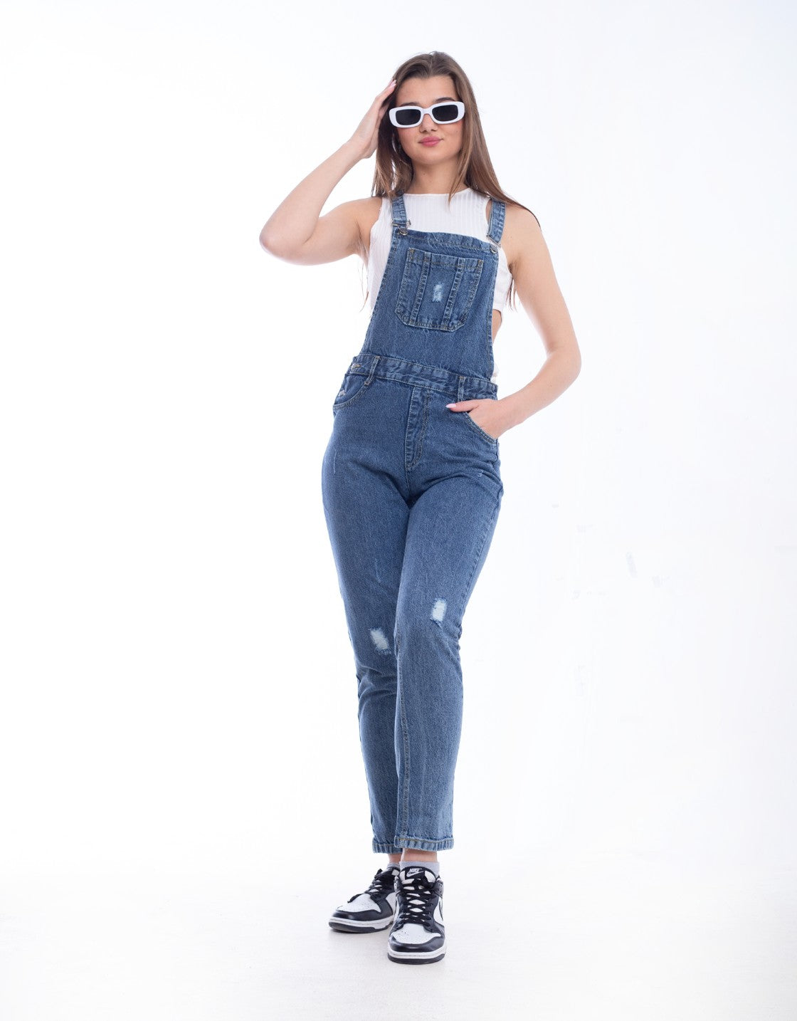 Salopet Skinny Scribbles Leg Quarry Blue OS-101R