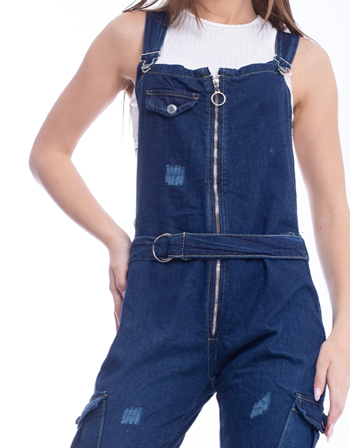 Salopet Mom-Fit Astic Dark Blue OS-125A